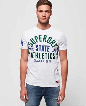 Superdry Track & Field Lite Tri Férfi Pólók Fehér | XSQRB2658